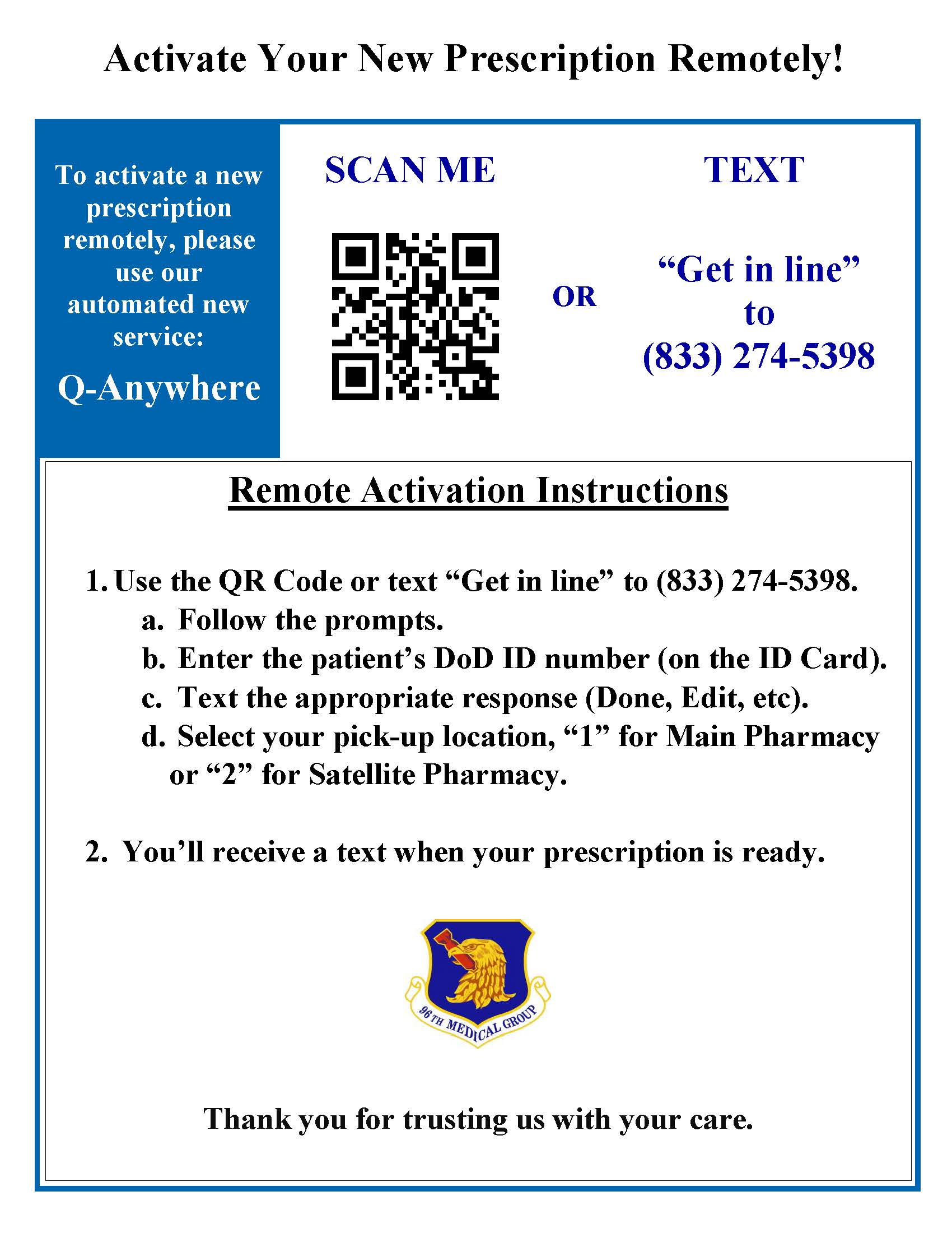 96th Medical Group Eglin Air Force Base > Health Services > Pharmacy > QAnywhere